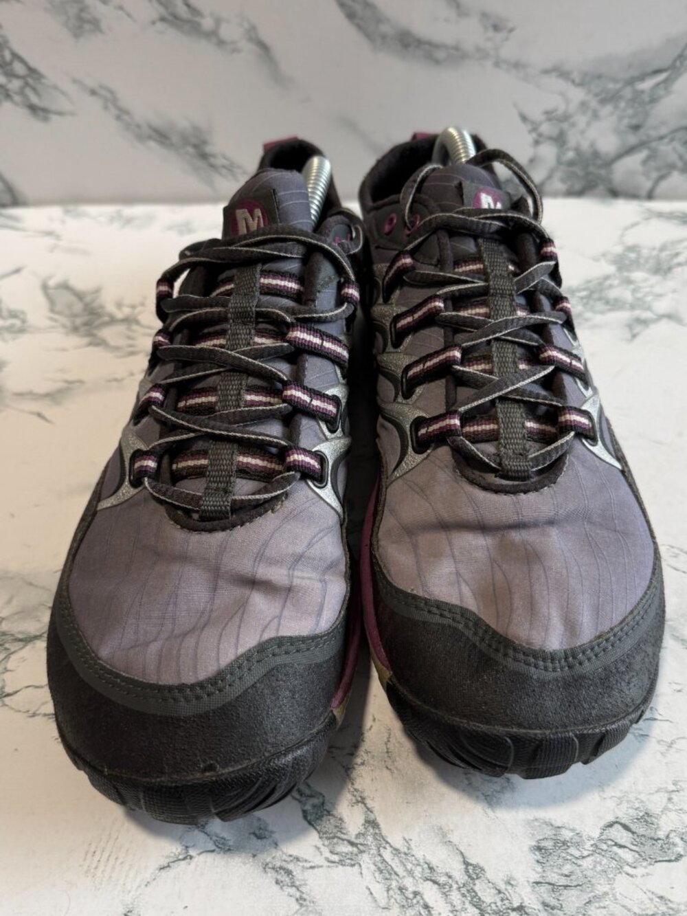 Merrell Women 8 Barefoot Shoes Lithe Glove Dark Shadow Purple Vibram Soles Run